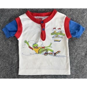 Vintage 1983 Jim Henson Muppet Togs Kermit Baseball Sport Park Toddler Shirt 3T